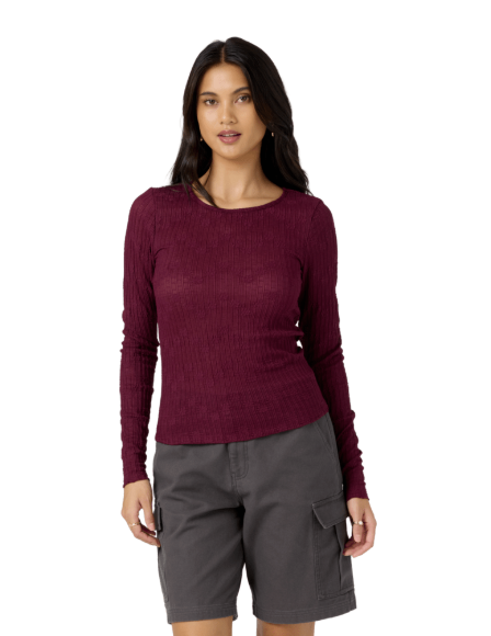 Oneill Womens Shirt Marliz Lace Long Sleeve Top