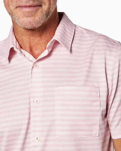 Toes On The Nose Mens Knit Myrtle Beach Performance Button-Up