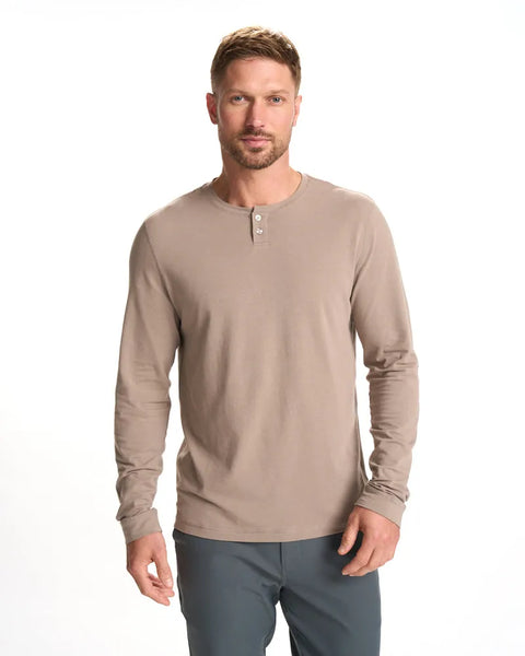 Vuori Mens Shirt Long-Sleeve Ever Henley