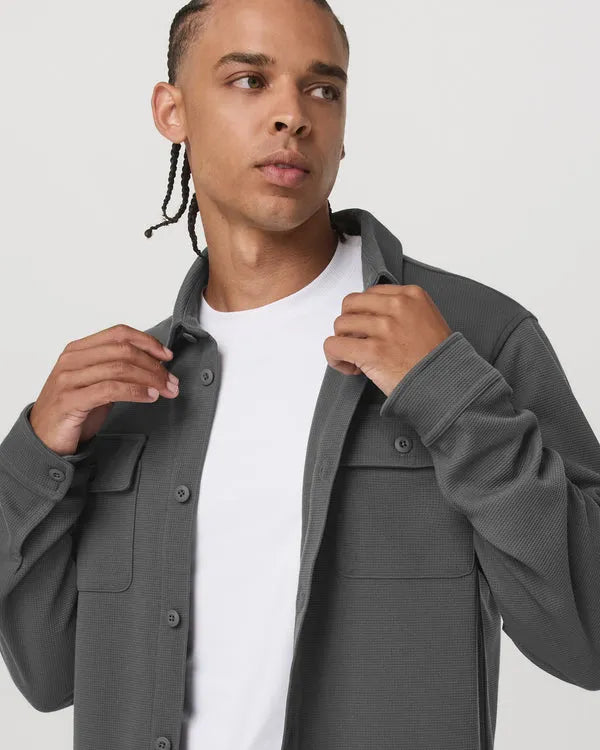 Vuori Mens Jacket Waffle Shirt Jacket