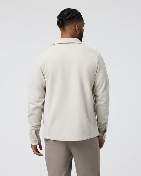 Vuori Mens Jacket Beldon Shirt Jacket Knit Twill