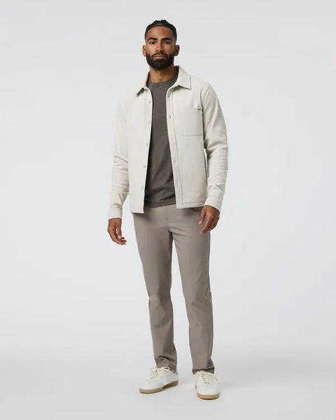 Vuori Mens Jacket Beldon Shirt Jacket Knit Twill
