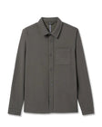 Vuori Mens Jacket Beldon Shirt Jacket Knit Twill
