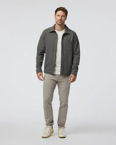 Vuori Mens Jacket Beldon Shirt Jacket Knit Twill