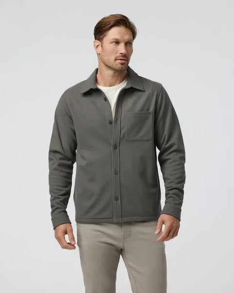 Vuori Mens Jacket Beldon Shirt Jacket Knit Twill