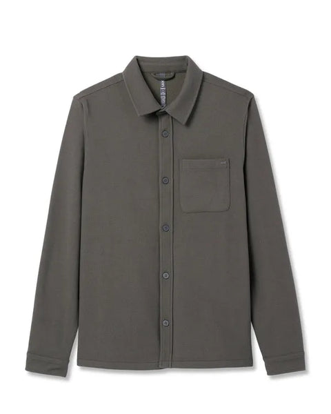 Vuori Mens Jacket Beldon Shirt Jacket Knit Twill