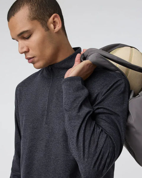 Vuori Mens Shirt Ponto Half Zip Mock Neck
