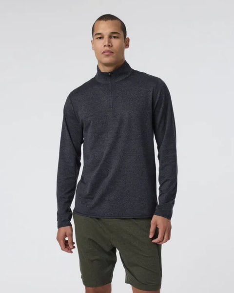 Vuori Mens Shirt Ponto Half Zip Mock Neck