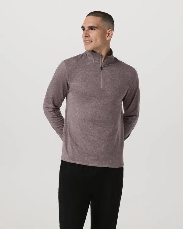 Vuori Mens Shirt Ponto Half Zip Mock Neck