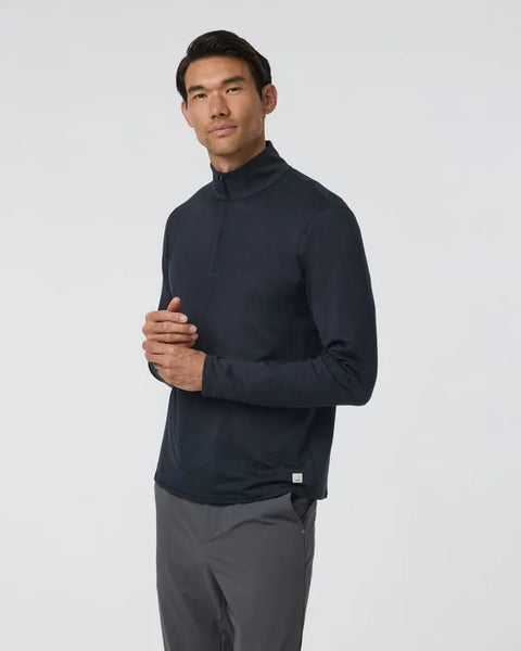 Vuori Mens Shirt Ponto Half Zip Mock Neck