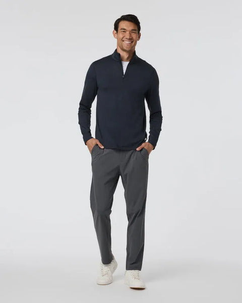 Vuori Mens Shirt Ponto Half Zip Mock Neck