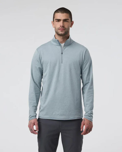 Vuori Mens Shirt Ponto Half Zip Mock Neck