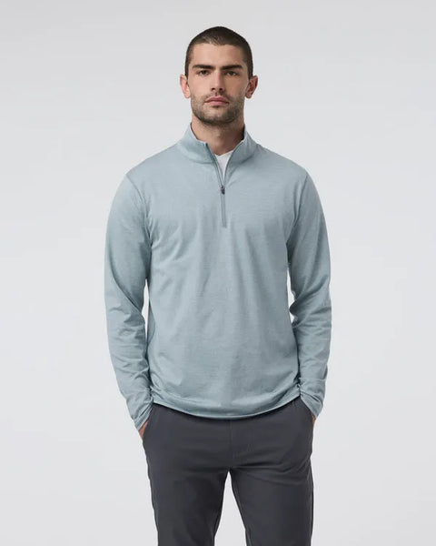 Vuori Mens Shirt Ponto Half Zip Mock Neck