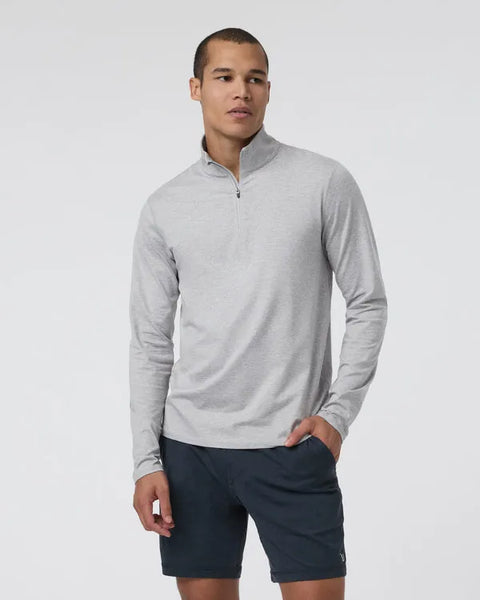 Vuori Mens Shirt Ponto Half Zip Mock Neck