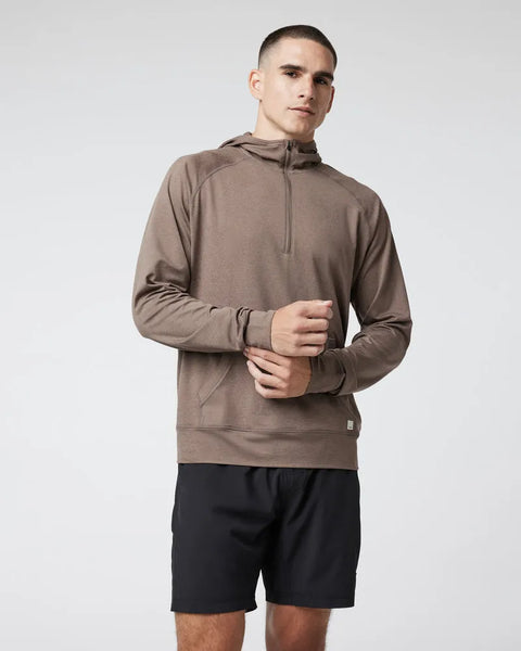 Vuori Mens Sweatshirt Ponto Performance Half Zip Hoodie