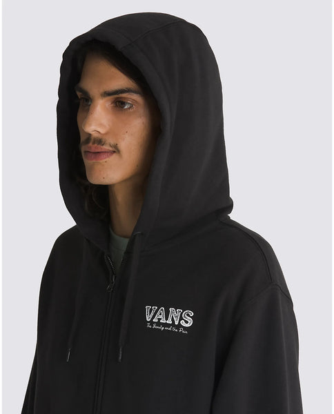 Vans Mens Sweatshirt Rose Rosette Full Zip Hoodie