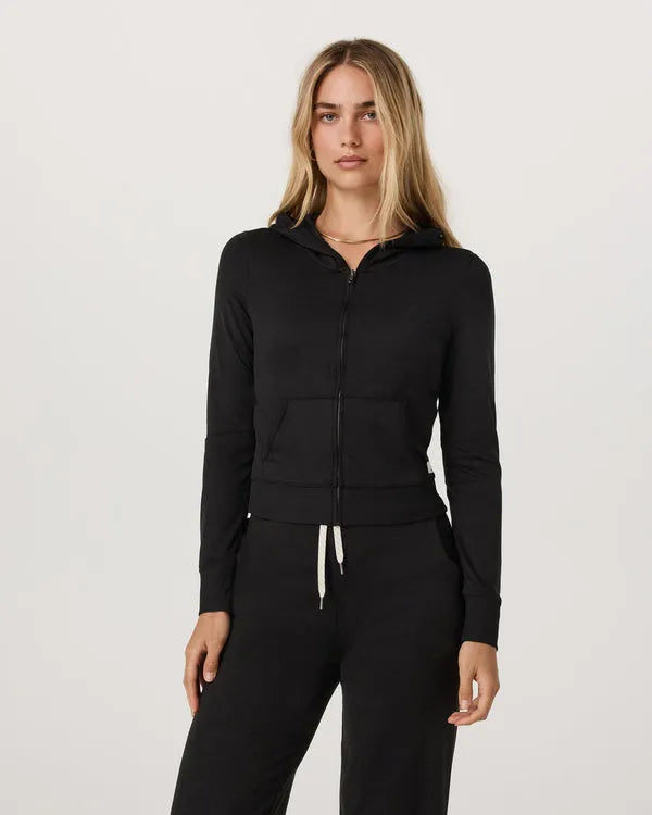 Vuori Womens Shirt Halo Mini Full Zip Hoodie