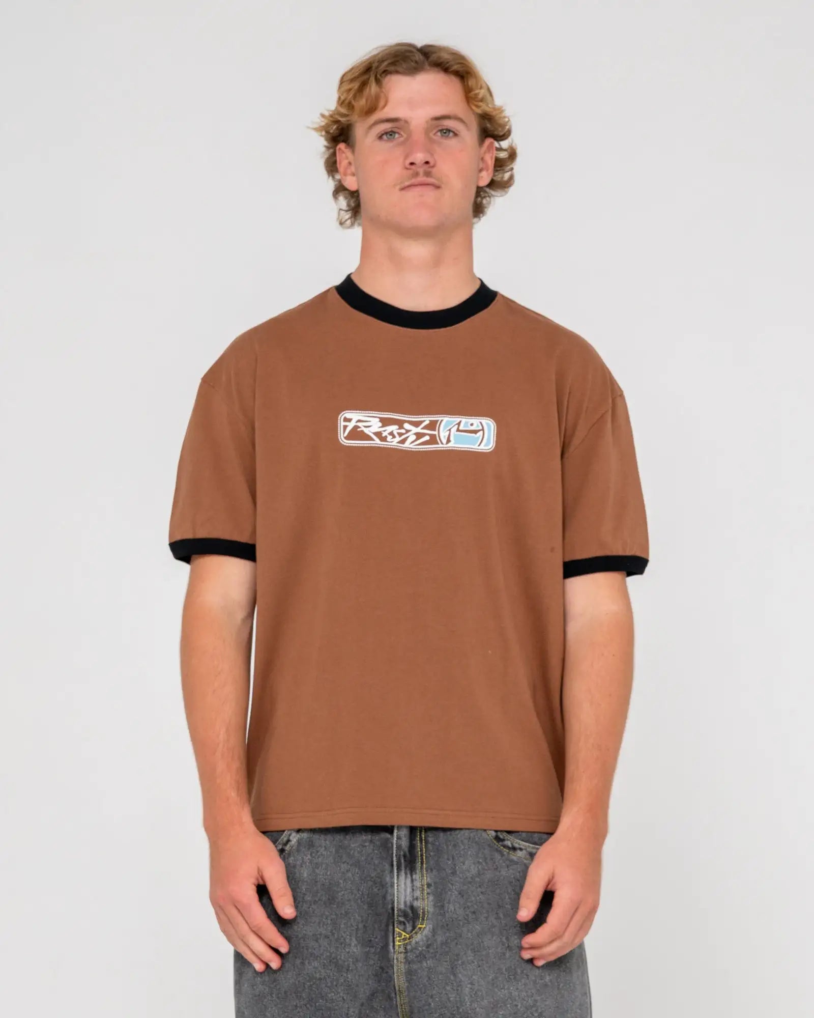 Rusty Mens Shirt Riot Ringer