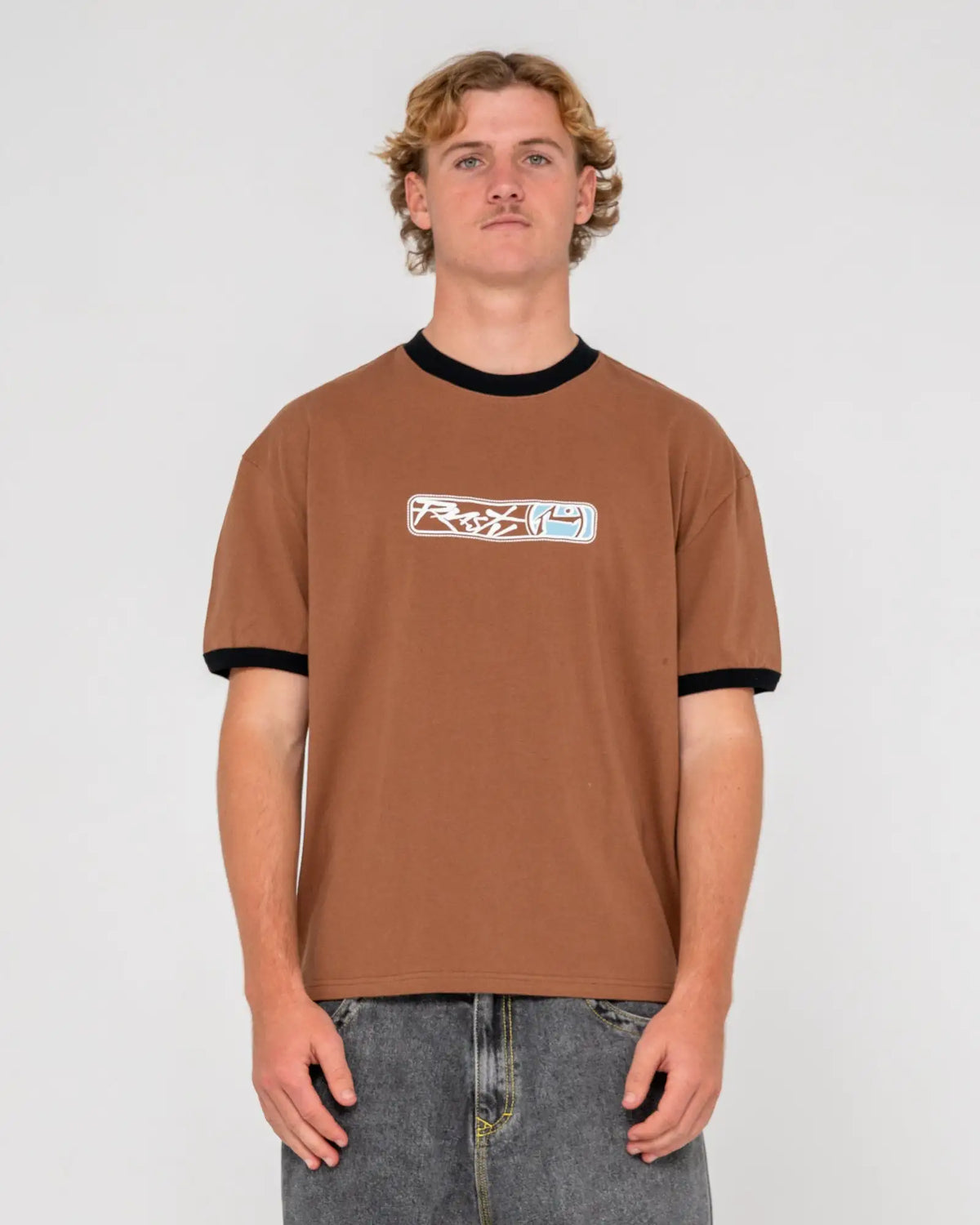 Rusty Mens Shirt Riot Ringer