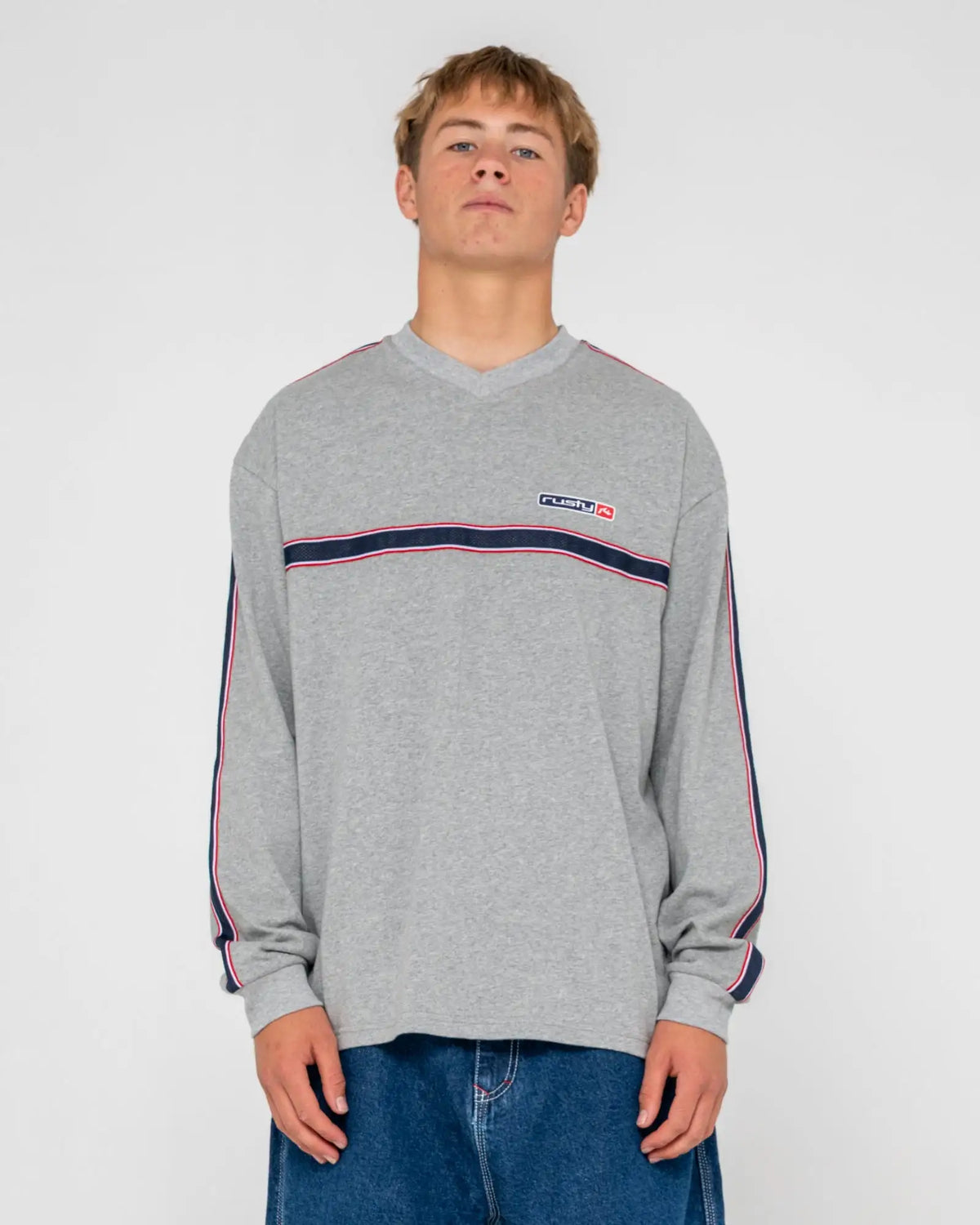Rusty Mens Shirt V-Money Long Sleeve Tee
