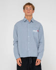 Rusty Mens Shirt Cooper Mini Check Long Sleeve Shirt