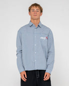 Rusty Mens Shirt Cooper Mini Check Long Sleeve Shirt