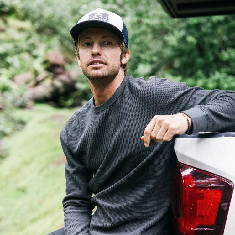 Roark Revival Mens Shirt Well Worn Thermal Long Sleeve Tee