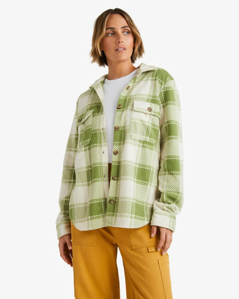 Billabong Womens Shirt A/Div Forge Fleece Flannel Shacket