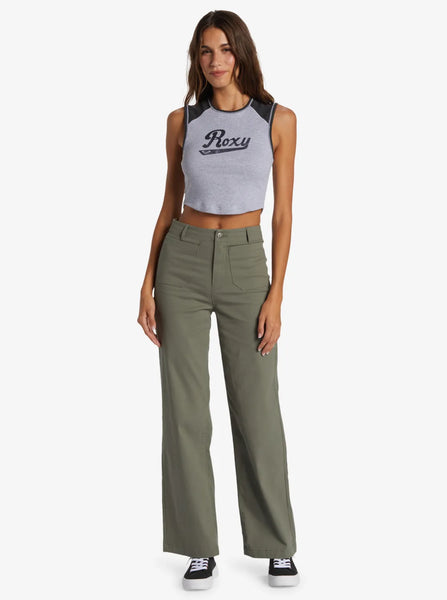 Roxy Womens Pants Coastal Cruiser Wide Leg