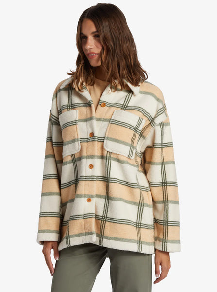 Roxy Womens Shirt Next Adventure Printed Fleece