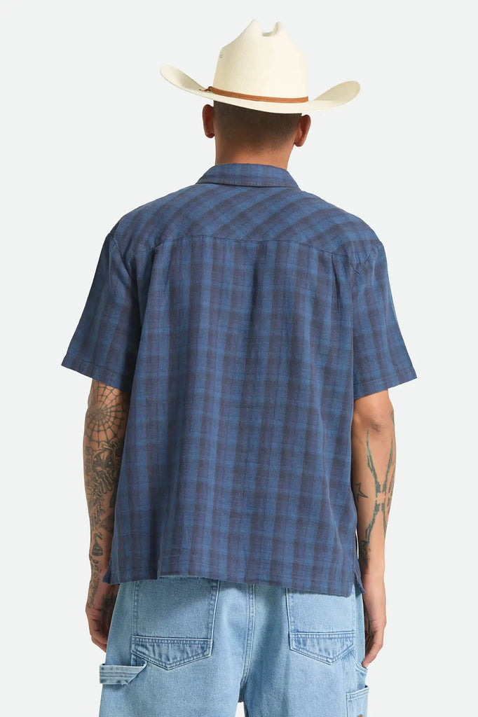 Brixton Mens Woven Cru Linen Blend Plaid