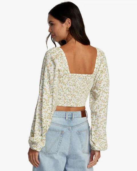 RVCA Womens Shirt Saint Top Long Sleeve