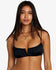 RVCA Womens Bikini Top Solid Shirred V-Wire Bralette