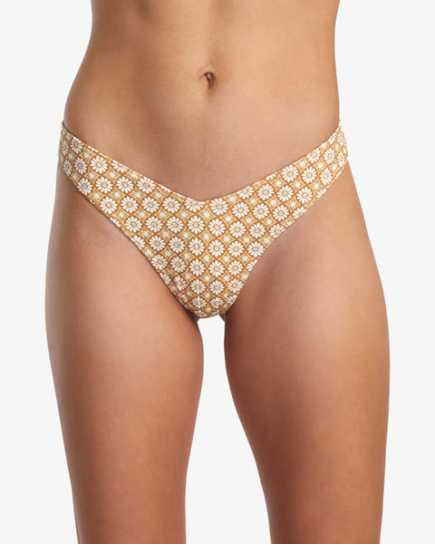RVCA Womens Bikini Bottoms Lotus V FT Medium French