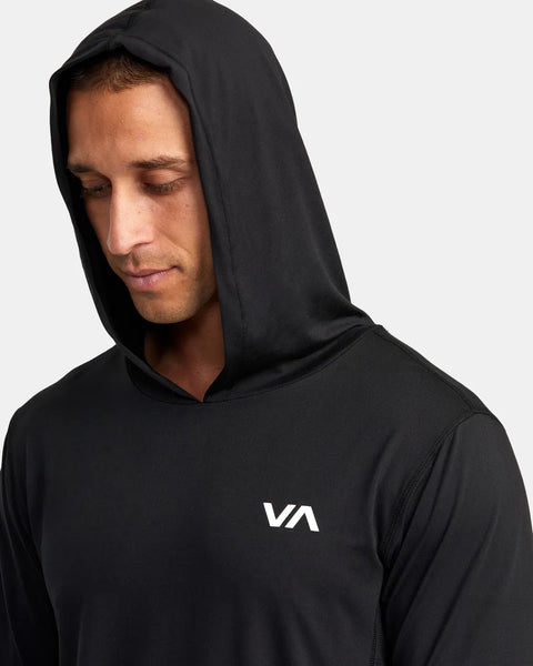 RVCA Mens Sweatshirt Sport Vent Technical Hooded Top