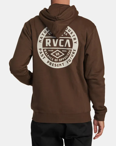 RVCA Mens Sweatshirt Standard Issue Zip-Up Hoodie
