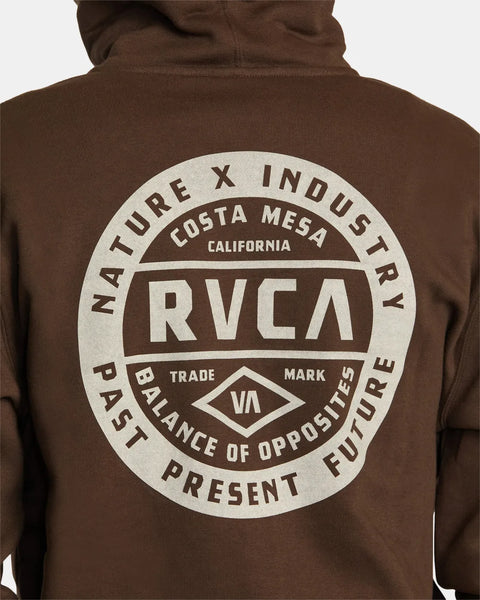 RVCA Mens Sweatshirt Standard Issue Zip-Up Hoodie