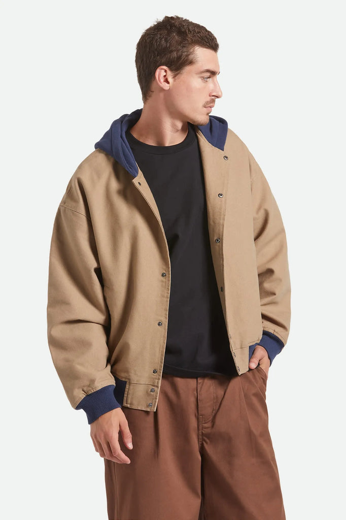 Brixton Mens Jacket Canvas Hooded Bomber