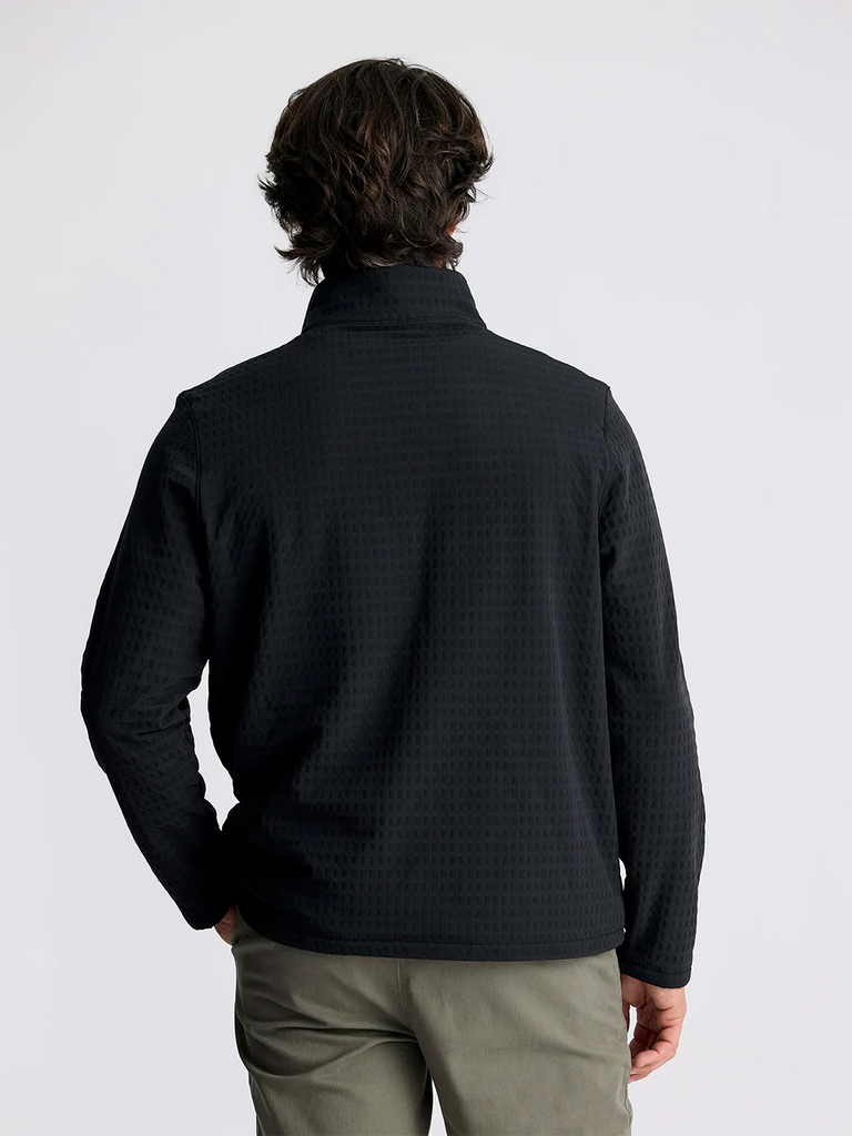 Free Fly Mens Sweatshirt Gridback Fleece Snap Pullover