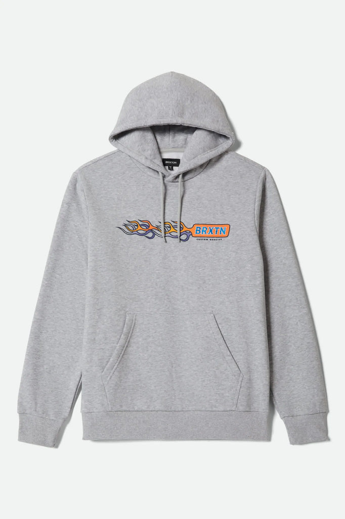 Brixton Mens Sweatshirt Flames Hoodie