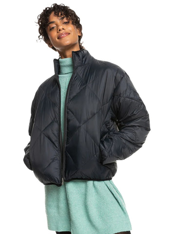 Roxy Womens Jacket Wind Swept Lightweight Padded Packable Jacket