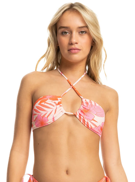 Roxy Womens Bikini Top Printed Beach Classics Triangle