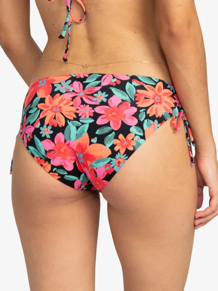 Roxy Womens Bikini Bottoms Printed Beach Classics Tie Side