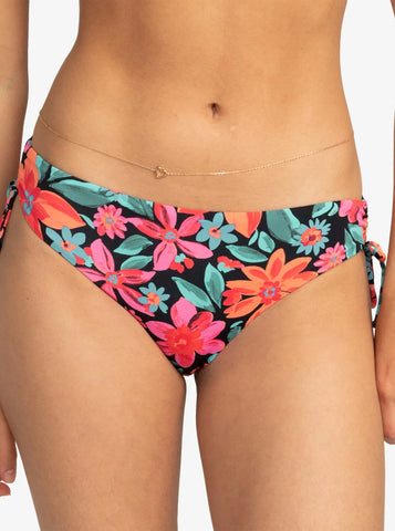 Roxy Womens Bikini Bottoms Printed Beach Classics Tie Side