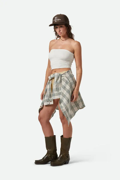 Brixton Womens Crinkle Tube Top