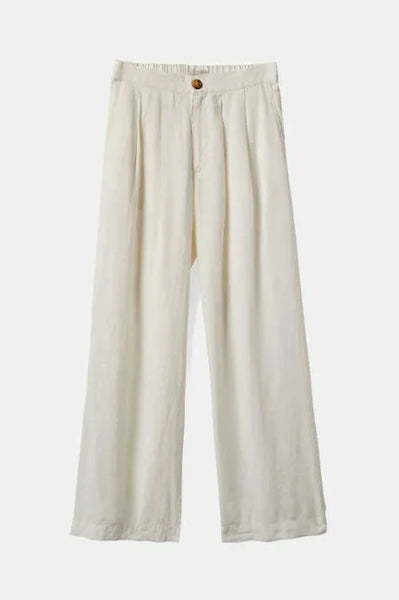 Brixton Womens Pants Vintage Linen Blend Wide Leg