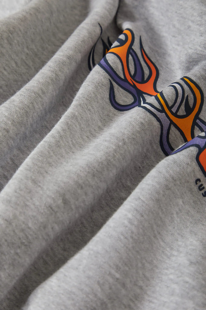 Brixton Mens Sweatshirt Flames Hoodie