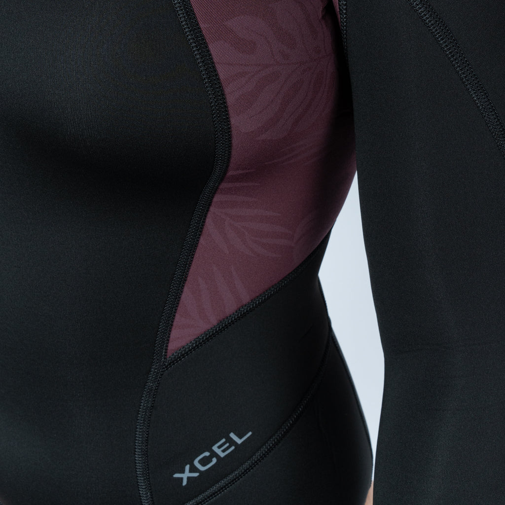 Xcel Women's Axis Long Sleeve Back Zip Cheeky Cut Spring Wetsuit 2mm DS