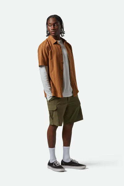 Brixton Mens Woven CRU Stripe Relaxed