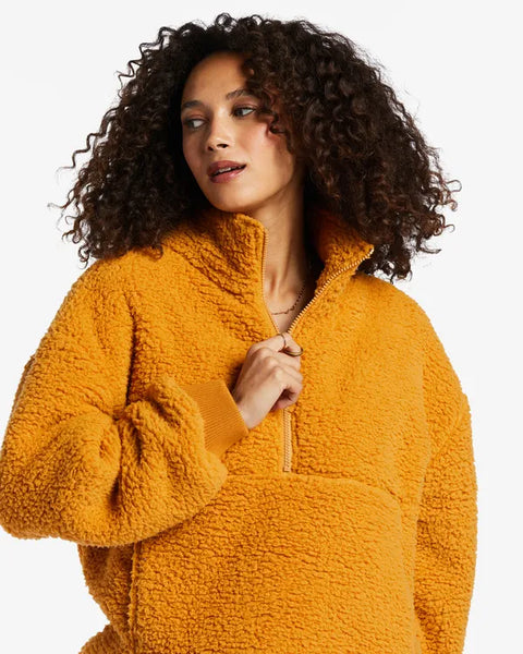 Billabong Womens Sweatshirt Time Off Half-Zip Fleece Pullover